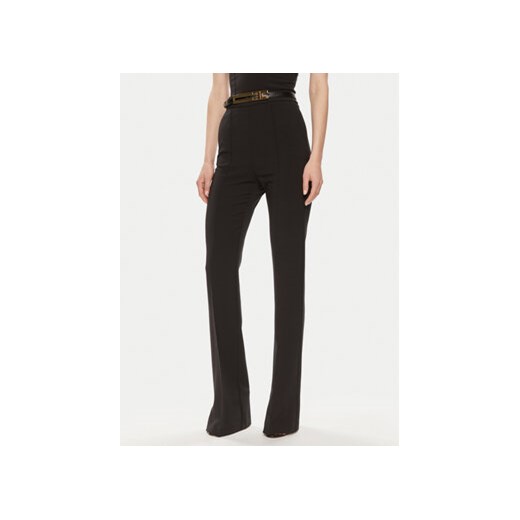 Elisabetta Franchi Spodnie materiałowe PA-034-42E2-5981 Czarny Regular Fit ze sklepu MODIVO w kategorii Spodnie damskie - zdjęcie 172159094