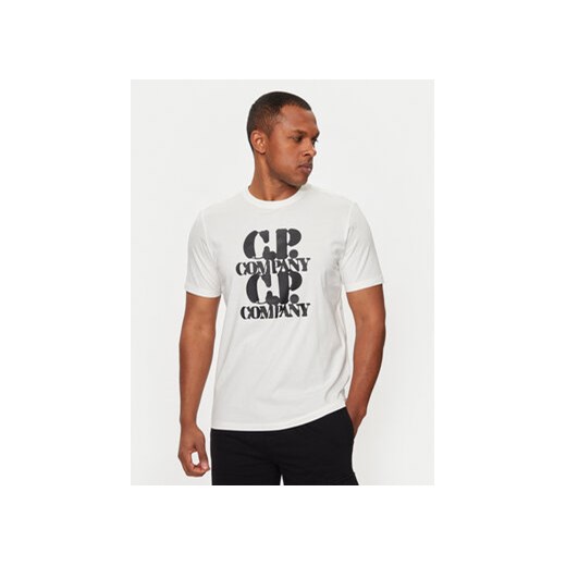 C.P. Company T-Shirt 16CMTS137A005100W Biały Regular Fit ze sklepu MODIVO w kategorii T-shirty męskie - zdjęcie 172159132