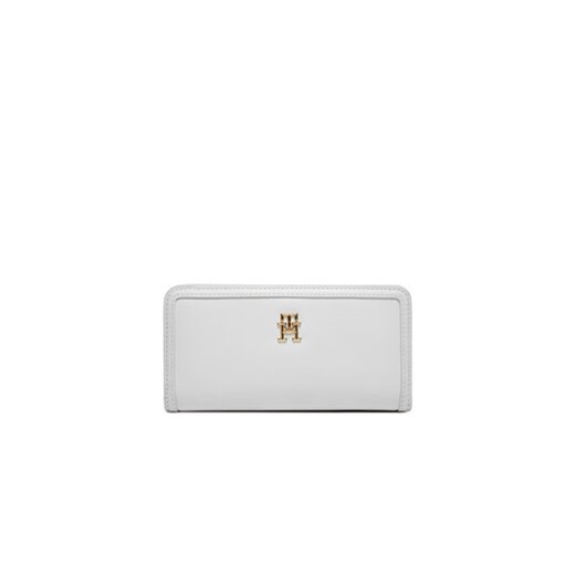 Tommy Hilfiger Duży Portfel Damski Th Monotype Large Slim Wallet AW0AW16210 Biały ze sklepu MODIVO w kategorii Portfele damskie - zdjęcie 172159154