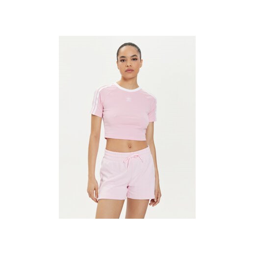 adidas T-Shirt 3-Stripes Baby IP0664 Różowy Slim Fit ze sklepu MODIVO w kategorii Bluzki damskie - zdjęcie 172159222