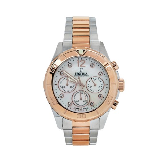 Zegarek Festina Boyfriend 20605/1 Silver/Rose Gold ze sklepu eobuwie.pl w kategorii Zegarki - zdjęcie 172159684