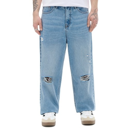 Cropp - Niebieskie jeansy loose baggy - niebieski ze sklepu Cropp w kategorii Jeansy męskie - zdjęcie 172160934