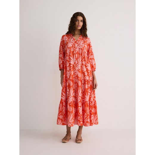 Reserved - Wzorzysta sukienka maxi - wielobarwny ze sklepu Reserved w kategorii Sukienki - zdjęcie 172161500