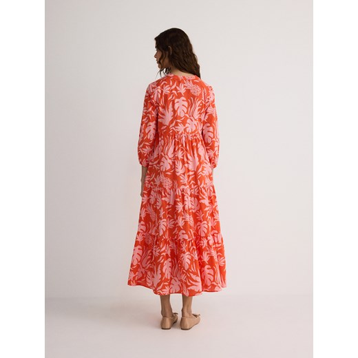 Reserved - Wzorzysta sukienka maxi - wielobarwny Reserved S Reserved