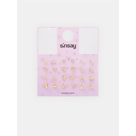 Sinsay - Kolczyki 12 pack - złoty ze sklepu Sinsay w kategorii Kolczyki - zdjęcie 172162282