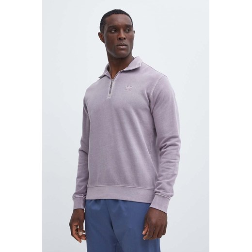 adidas Originals bluza bawełniana męska kolor różowy gładka IS1745 ze sklepu ANSWEAR.com w kategorii Bluzy męskie - zdjęcie 172162594