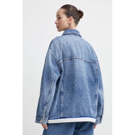 Hugo Blue kurtka jeansowa damska kolor niebieski przejściowa oversize 50513705 Hugo Blue L ANSWEAR.com