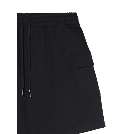 Cropp - Czarne dresowe szorty cargo - czarny Cropp L Cropp