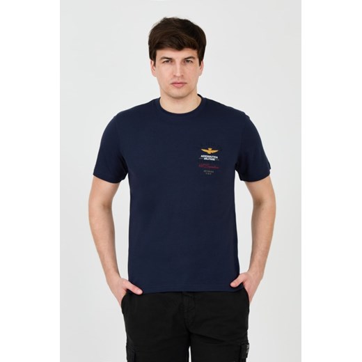 AERONAUTICA MILITARE Granatowy t-shirt Short Sleeve, Wybierz rozmiar XXL ze sklepu outfit.pl w kategorii T-shirty męskie - zdjęcie 172163812