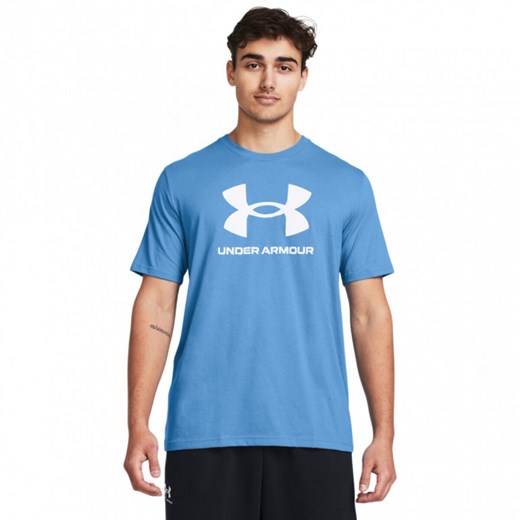 Męski t-shirt z nadrukiem Under Armour UA Sportstyle Logo Update SS - niebieski ze sklepu Sportstylestory.com w kategorii T-shirty męskie - zdjęcie 172164551
