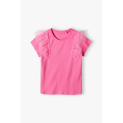 T-shirt dziewczęcy z tiulową falbanką - 5.10.15. ze sklepu 5.10.15 w kategorii Bluzki dziewczęce - zdjęcie 172164691