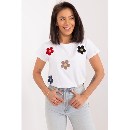 T-Shirt W Kwiaty biały ze sklepu 5.10.15 w kategorii Bluzki damskie - zdjęcie 172164694