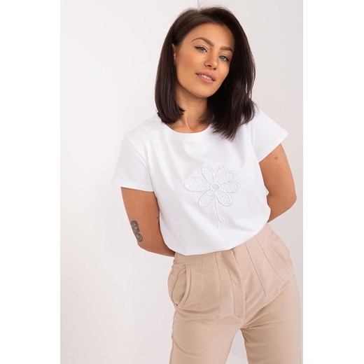 T-Shirt Z Naszywką biały ze sklepu 5.10.15 w kategorii Bluzki damskie - zdjęcie 172164751