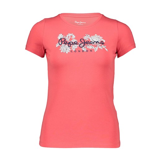 Pepe Jeans Koszulka w kolorze koralowym ze sklepu Limango Polska w kategorii Bluzki damskie - zdjęcie 172164840