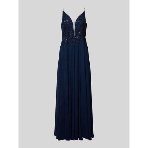 Sukienka wieczorowa w jednolitym kolorze z cekinami ze sklepu Peek&Cloppenburg  w kategorii Sukienki - zdjęcie 172164953