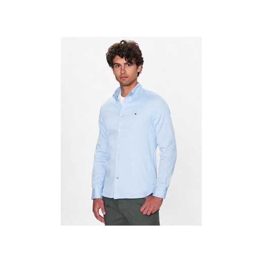 Tommy Hilfiger Koszula Core Flex Dobby MW0MW25038 Błękitny Slim Fit ze sklepu MODIVO w kategorii Koszule męskie - zdjęcie 172165754