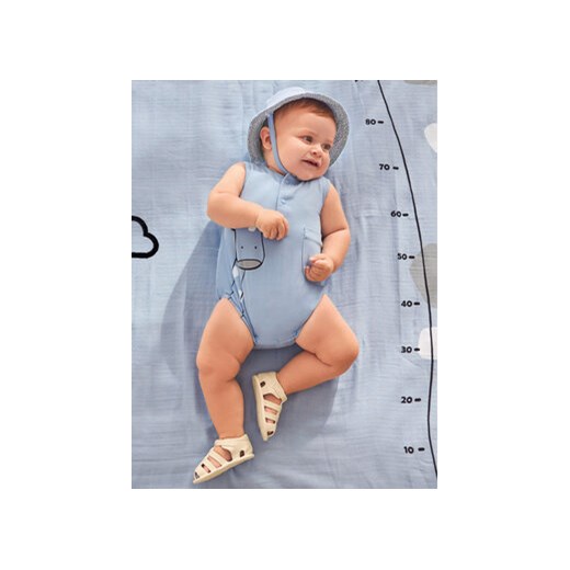 Mayoral Body dziecięce 1617 Błękitny Regular Fit ze sklepu MODIVO w kategorii Body niemowlęce - zdjęcie 172166061