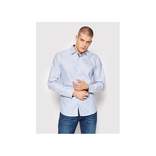 Selected Homme Koszula New Mark 16058640 Błękitny Slim Fit ze sklepu MODIVO w kategorii Koszule męskie - zdjęcie 172166154