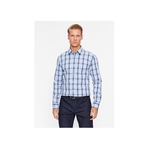 Boss Koszula H-Hank 50496168 Błękitny Slim Fit ze sklepu MODIVO w kategorii Koszule męskie - zdjęcie 172166194