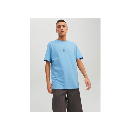 Jack&Jones T-Shirt Joshua 12228237 Błękitny Standard Fit ze sklepu MODIVO w kategorii T-shirty męskie - zdjęcie 172166654