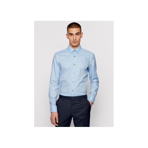 Boss Koszula Isko 50449900 Błękitny Slim Fit ze sklepu MODIVO w kategorii Koszule męskie - zdjęcie 172166660