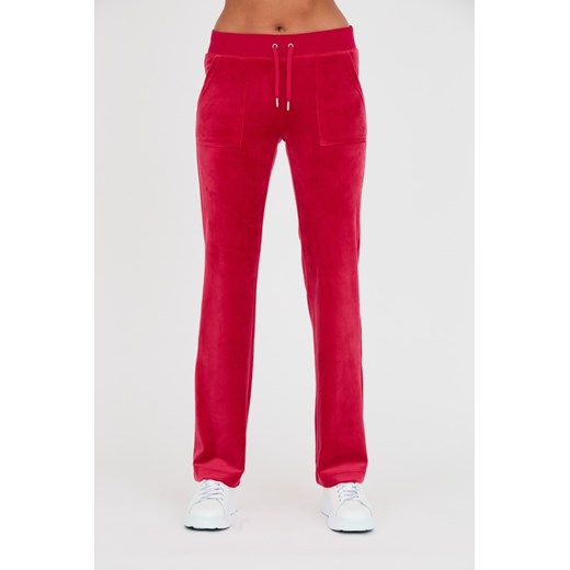 JUICY COUTURE Czerwone spodnie dresowe Del Ray Pocket Pant, Wybierz rozmiar L ze sklepu outfit.pl w kategorii Spodnie damskie - zdjęcie 172168953