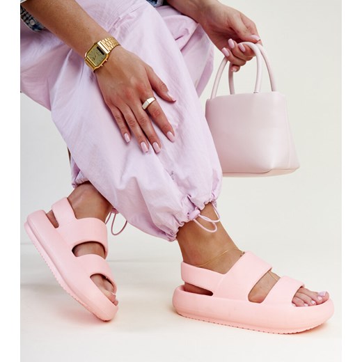 Sandały damskie Gemre różowe z tworzywa sztucznego casual 