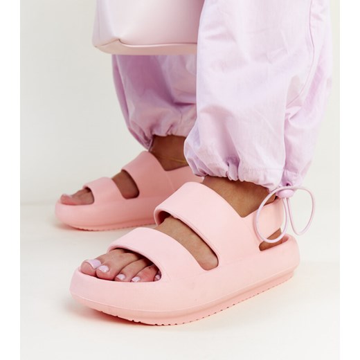 Sandały damskie Gemre z klamrą na płaskiej podeszwie casual z tworzywa sztucznego na lato 