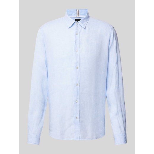 Koszula lniana o kroju regular fit z kołnierzykiem typu kent model ‘Liam’ ze sklepu Peek&Cloppenburg  w kategorii Koszule męskie - zdjęcie 172171222