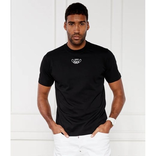 T-shirt męski czarny Off-White z krótkim rękawem casual 