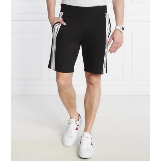 Czarne spodenki męskie Tommy Hilfiger poliestrowe