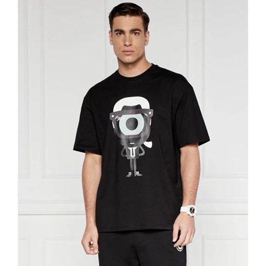 T-shirt męski Karl Lagerfeld bawełniany czarny 