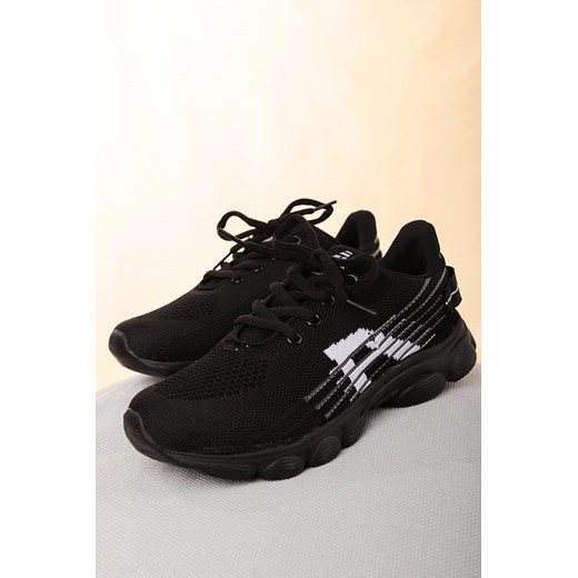 Czarne buty sportowe sznurowane Casu 204/31W ze sklepu Casu.pl w kategorii Buty sportowe damskie - zdjęcie 172175010