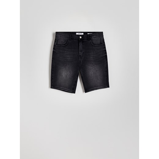 Reserved - Jeansowe szorty slim fit - szary Reserved 30 Reserved