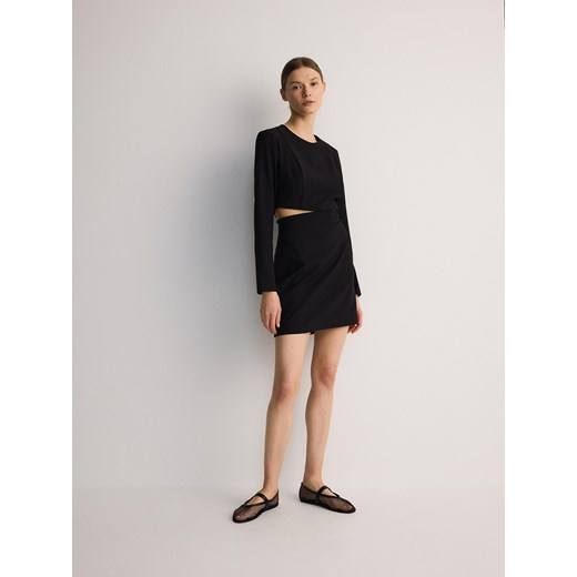 Reserved - Sukienka mini z wycięciem - czarny ze sklepu Reserved w kategorii Sukienki - zdjęcie 172176672
