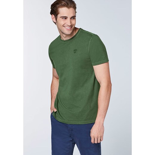 T-shirt męski zielony Chiemsee z krótkimi rękawami 