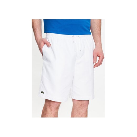 Lacoste Szorty tenisowe GH353T Biały Regular Fit ze sklepu MODIVO w kategorii Spodenki męskie - zdjęcie 172178213