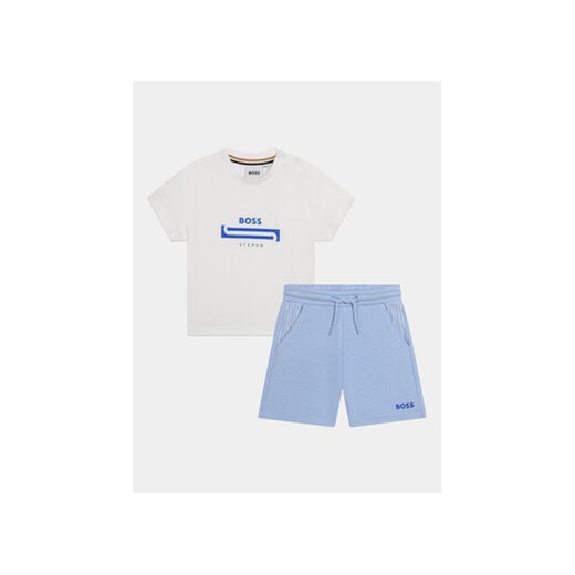 Boss Komplet t-shirt i spodenki J50626 S Niebieski Regular Fit ze sklepu MODIVO w kategorii Komplety chłopięce - zdjęcie 172178384