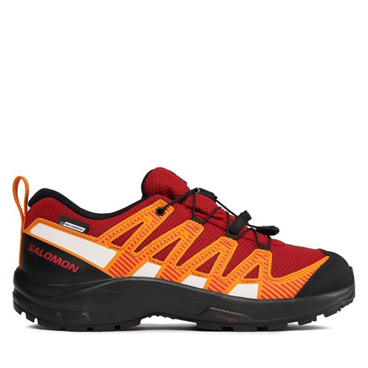 Sneakersy Salomon Xa Pro V8 Climasalomon™ Waterproof L47283800 Czerwony ze sklepu eobuwie.pl w kategorii Buty trekkingowe dziecięce - zdjęcie 172178834