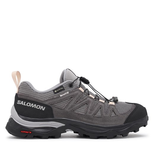Sneakersy Salomon X Ward Leather GORE-TEX L47182400 Czarny ze sklepu eobuwie.pl w kategorii Buty sportowe damskie - zdjęcie 172179150