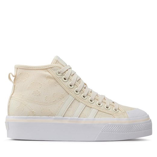 Buty adidas Nizza Platform Mid W GX8356 Cwhite/Cwhite/Ftwwht ze sklepu eobuwie.pl w kategorii Trampki damskie - zdjęcie 172179162