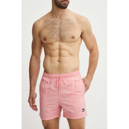Tommy Jeans szorty kąpielowe kolor różowy UM0UM03147 ze sklepu ANSWEAR.com w kategorii Kąpielówki - zdjęcie 172180593