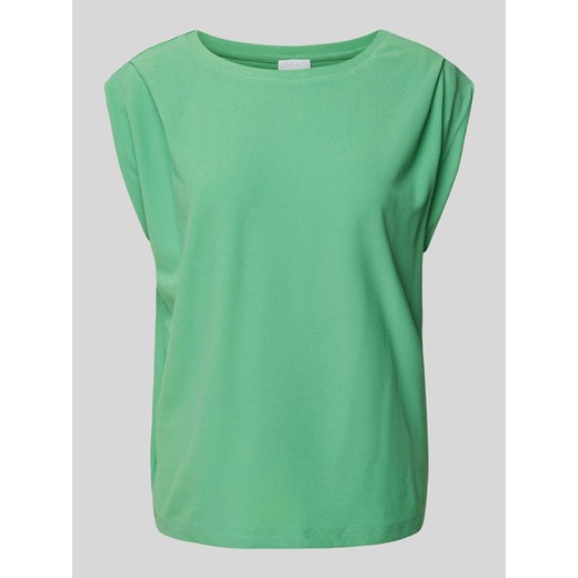 T-shirt w jednolitym kolorze z okrągłym dekoltem ze sklepu Peek&Cloppenburg  w kategorii Bluzki damskie - zdjęcie 172182401