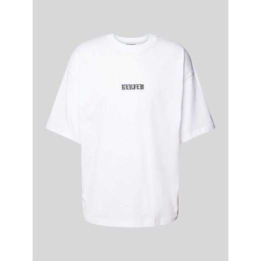 T-shirt z nadrukiem z logo i okrągłym dekoltem ze sklepu Peek&Cloppenburg  w kategorii T-shirty męskie - zdjęcie 172182440
