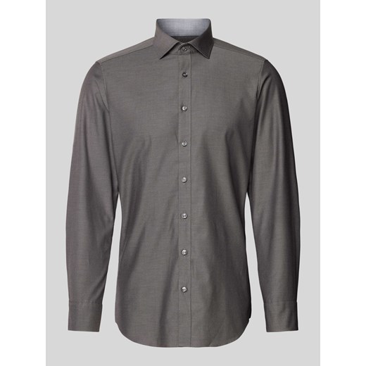 Koszula biznesowa o kroju slim fit z jednolitą fakturą ze sklepu Peek&Cloppenburg  w kategorii Koszule męskie - zdjęcie 172182471