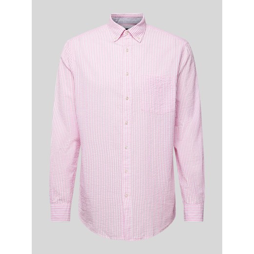 Koszula casualowa ze wzorem w paski i kołnierzykiem typu button down ze sklepu Peek&Cloppenburg  w kategorii Koszule męskie - zdjęcie 172182781
