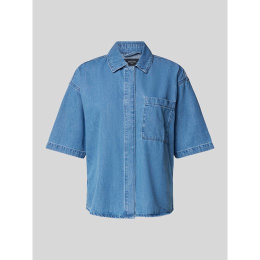 Bluzka jeansowa z wykładanym kołnierzem model ‘ELINE’ ze sklepu Peek&Cloppenburg  w kategorii Koszule damskie - zdjęcie 172182801