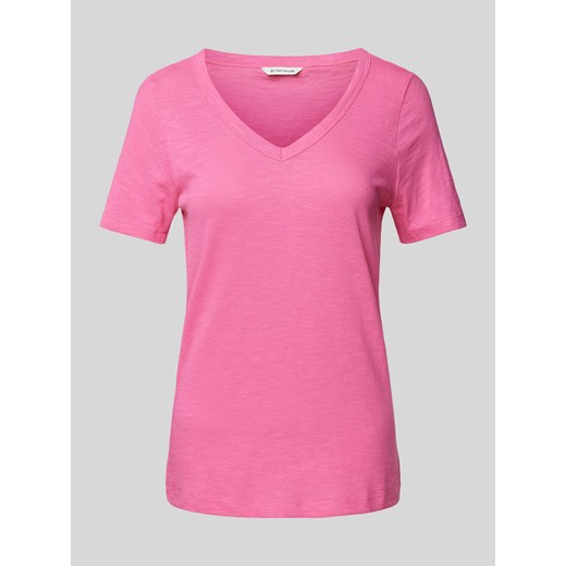 T-shirt z dekoltem w serek ze sklepu Peek&Cloppenburg  w kategorii Bluzki damskie - zdjęcie 172182844