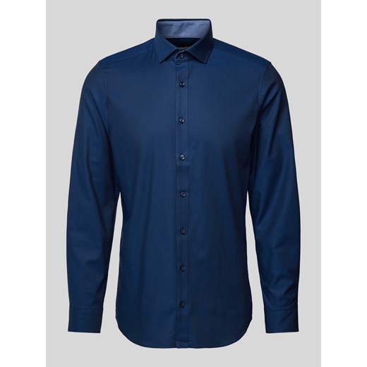 Koszula biznesowa o kroju slim fit z jednolitą fakturą ze sklepu Peek&Cloppenburg  w kategorii Koszule męskie - zdjęcie 172182904