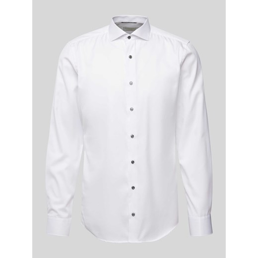Koszula biznesowa o kroju slim fit w jednolitym kolorze ze sklepu Peek&Cloppenburg  w kategorii Koszule męskie - zdjęcie 172182924